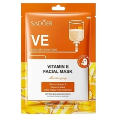Тканевая маска для лица Sadoer Увлажняющая и восстанавливающая с витамином Е 25 г