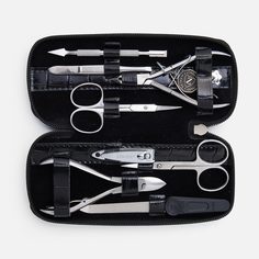 Набор маникюрный Zinger MS-71063, 8 предметов, чёрный футляр