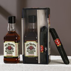 Подарочный набор мужской «На удачу», гель для душа во флаконе виски и мыло в форме сигары Hard Line