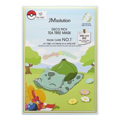 Маска тканевая для лица JMsolution Pokemon с чайным деревом 30 мл