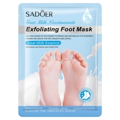 Отшелушивающая тканевая маска для ног Sadoer с эссенцией козьего молока 35 г