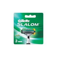 Cменные кассеты Gillette Slalom с увлажняющей полоской, 3 шт.