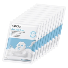 Тканевая маска для лица Sadoer Увлажняющая с протеинами козьего молока 10 шт