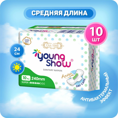 Прокладки дневные Young Show USA time антибактериальные 240мм, 10 шт