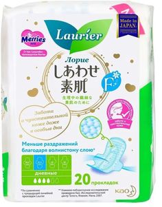Прокладки гигиенические Laurier F, дневные, супертонкие, с крылышками, 4 капли, 22,5 см,
