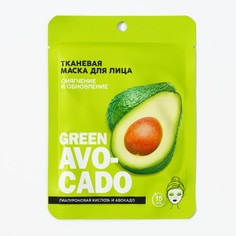 Тканевая маска для лица Aloe avokado с гиалуроновой кислотой и авокадо Beauty Fox