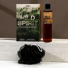 Набор Wild spirit, гель для душа, 250 мл и мочалка для тела Hard Line