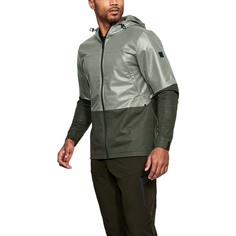 Ветровка мужская Under Armour Hybrid Windbreaker Hooded FZ серебристая SM INT