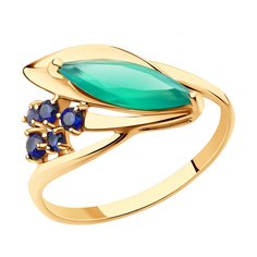 Кольцо из красного золота с агатом/корундом р 16.5 SOKOLOV 715720