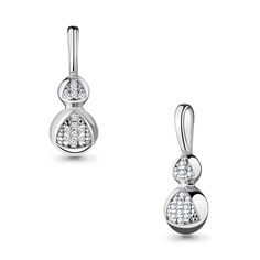 Подвеска из серебра Aquamarine 24276А, фианит