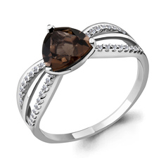 Кольцо из серебра с топазом р. 18 Aquamarine 6538301А_925_р