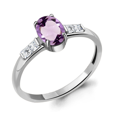 Кольцо из серебра с аметистом р. 17 Aquamarine 6938604_925_р