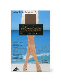 Гольфы женские Filodoro ABSOLUTE SUMMER 8 G коричневые OS Filodoro®