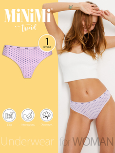Трусы женские Minimi Basic MT Pois 211 string фиолетовые 44 RU