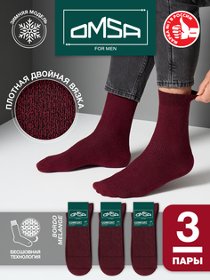 Комплект носков мужских Omsa SNL-498582 бордовых 39-41