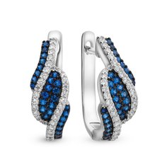 Серьги из серебра 585Gold 702005980, фианит