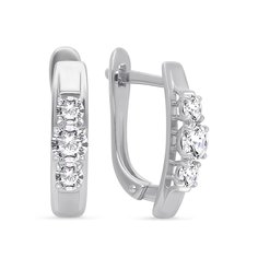 Серьги из серебра 585Gold 702007420, фианит