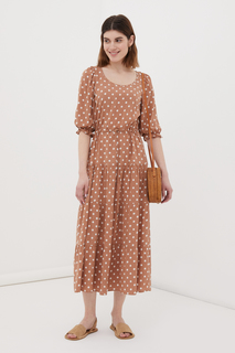 Платье женское Finn Flare FSC110223 коричневое XS