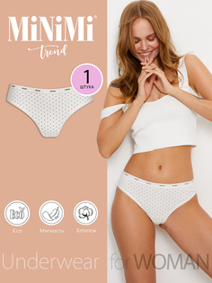 Трусы женские Minimi Basic MT Pois 211 string белые 44 RU