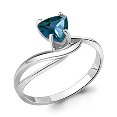 Кольцо из серебра р. 16 Aquamarine 6532808, топаз