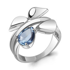 Кольцо из серебра р. 19,5 Aquamarine 6919205, топаз