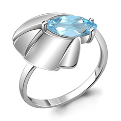 Кольцо из серебра р. 17,5 Aquamarine 6935102, топаз
