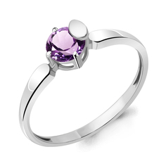 Кольцо из серебра р. 17,5 Aquamarine 6941004, аметист