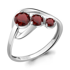 Кольцо из серебра р. 17,5 Aquamarine 6941603, гранат