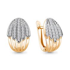 Серьги из серебра Aquamarine 49858А, фианит
