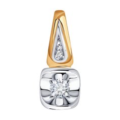 Кулон из красного золота Diamant 51-230-01902-1, бриллиант
