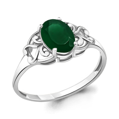 Кольцо из серебра р. 17 Aquamarine 6576009, агат