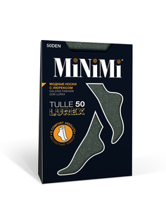 Носки женские Minimi Basic TULLE LUREX 50 зеленые OS