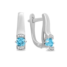 Серьги из серебра 585Gold 4100089618, топаз