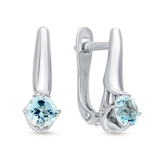 Серьги из серебра 585Gold 4100089615, топаз