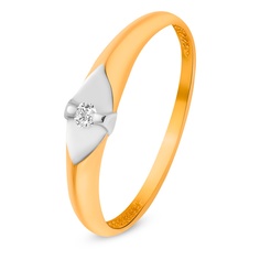 Кольцо из красного золота р. 17 585Gold 4300116883, бриллиант