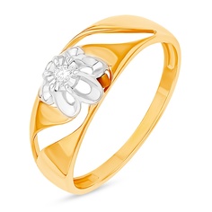 Кольцо из красного золота р. 17 585Gold 4300135793, бриллиант