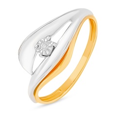 Кольцо из красного золота р. 16,5 585Gold 4300135814, бриллиант