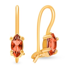 Серьги из красного золота 585Gold 4300137431, гранат