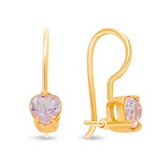Серьги из красного золота 585Gold 4300137488, аметист