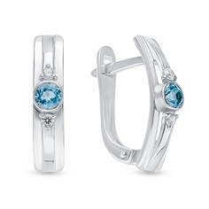 Серьги из серебра 585Gold 4100089567, топаз