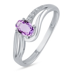 Кольцо из серебра р. 17,5 585Gold 4100089518, аметист