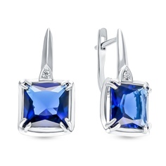 Серьги из серебра 585Gold 4300132680, кристалл ювелирный/фианит