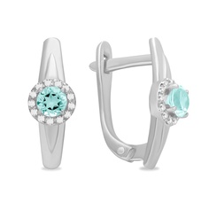 Серьги из серебра 585Gold 4100089331, топаз