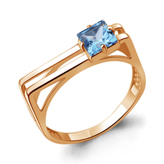 Кольцо из серебра р. 17,5 Aquamarine 6989105, топаз