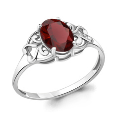Кольцо из серебра р. 16,5 Aquamarine 6576003, гранат