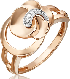 Кольцо из комбинированного золота PLATINA jewelry 01-5611-00-101-1111, бриллиант