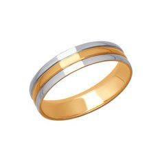 Кольцо из комбинированного золота р. 18 SOKOLOV 110162