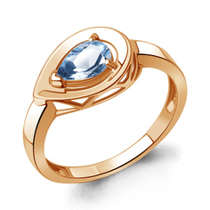 Кольцо из серебра р. 17,5 Aquamarine 6990005, топаз