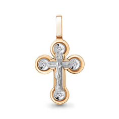 Подвеска из красного золота Aquamarine 922833к, бриллиант