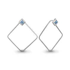 Серьги из серебра Aquamarine 4329805, топаз